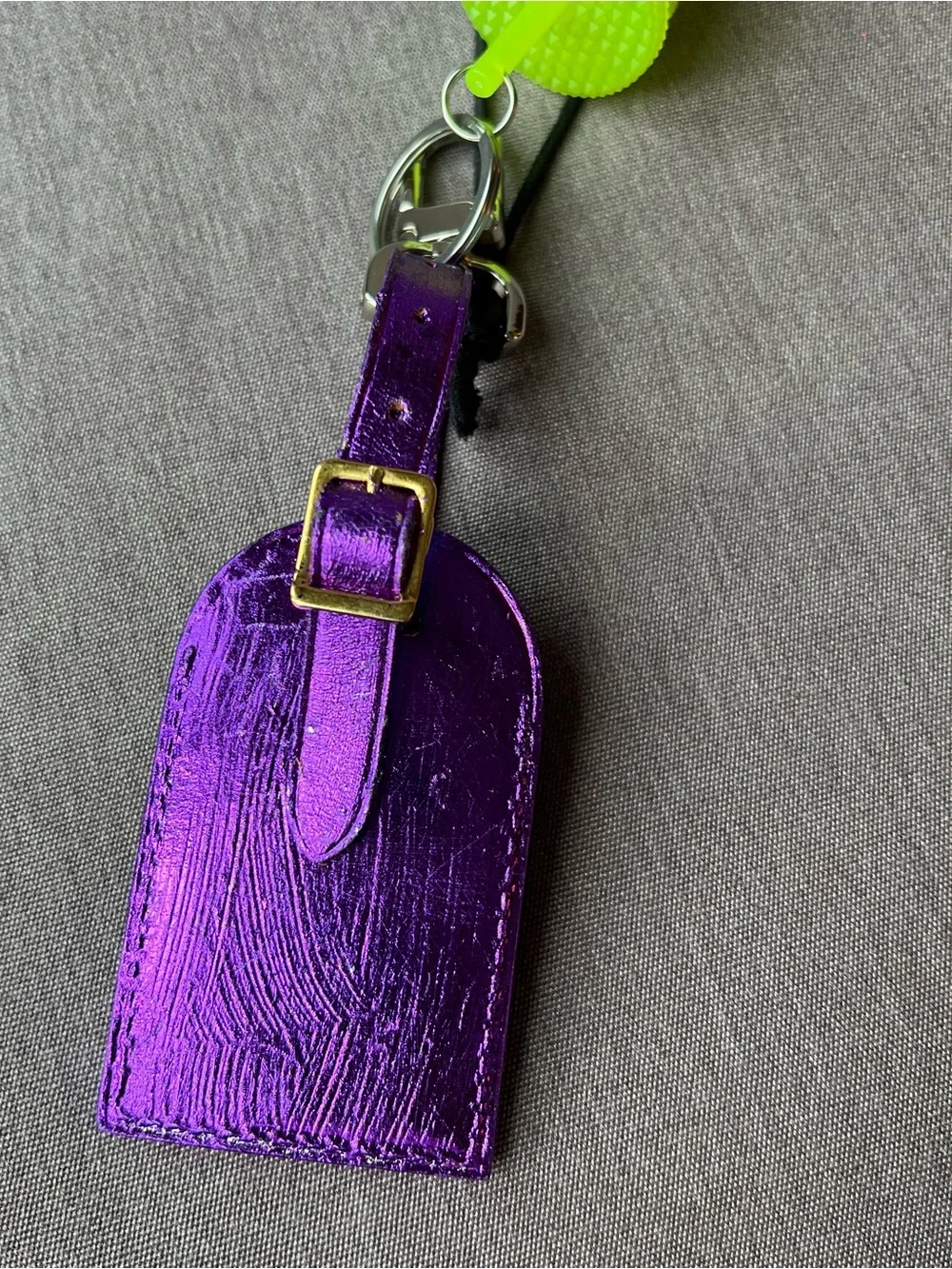 Louis Vuitton Bag Charm HALLOWEEN Starbucks Eyes Glow Dark Green Metallic Purple